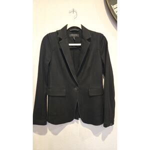 Rag & Bone Women's Black Club Wool Blazer Size 4 Single-Button Lined
